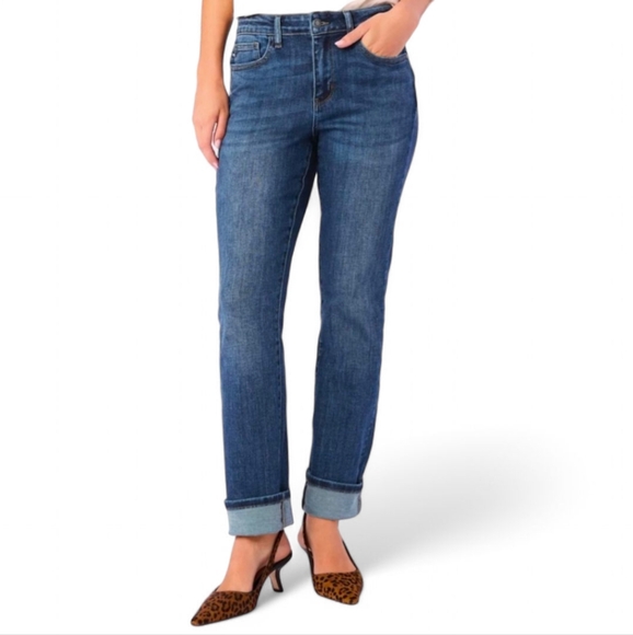 Judy Blue Straight Fit Mid Rise Denim Jeans Women's Sz 13 | 31 Comfy Stretch - Picture 1 of 12